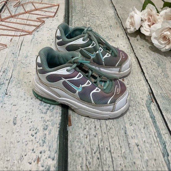 Nike Max air shoes childrens 6 kids sneakers mint green purple white non-marking - Picture 3 of 7